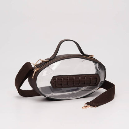 Football Shaped Transparent Crossbody Bag