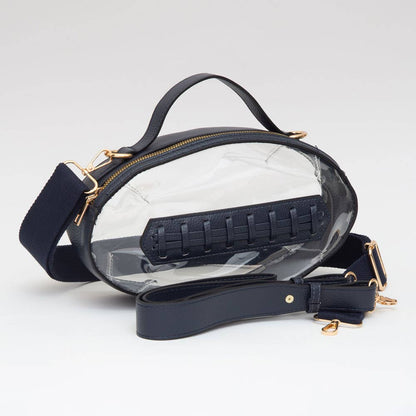 Football Shaped Transparent Crossbody Bag